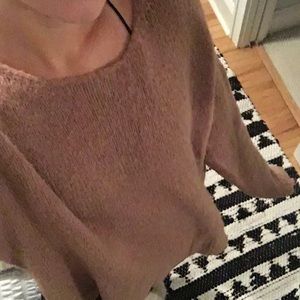 Oversized mauve sweater